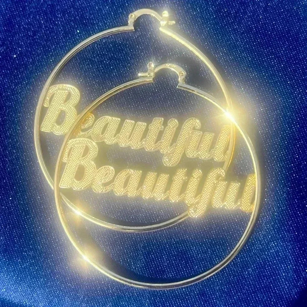 Hoop Earrings “Beautiful”